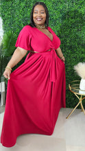 Load image into Gallery viewer, MAXI FLOWY SKIRT &amp; TOP SET || Cranberry

