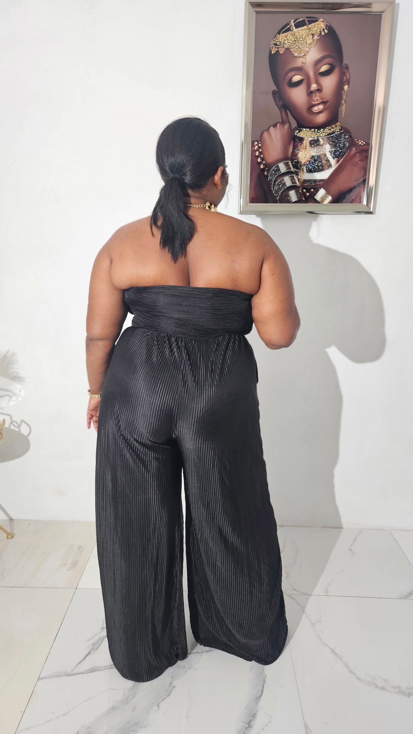 Jill Plisse Jumpsuit | Black