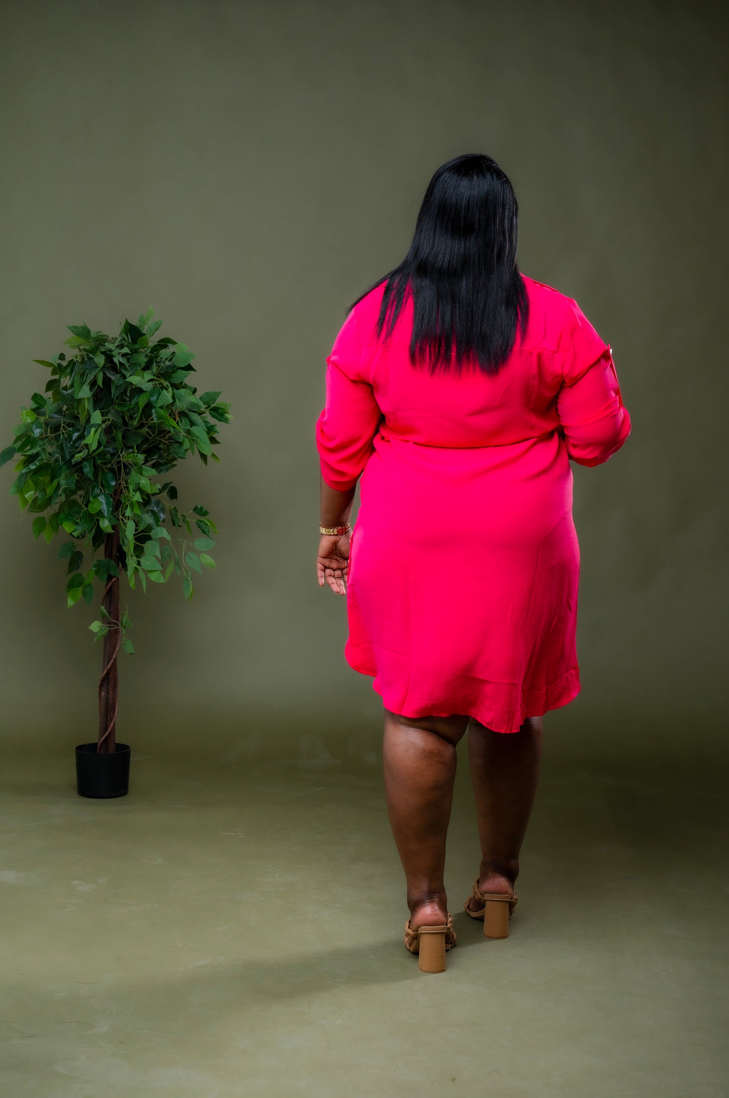 Soft Spoken Mini Dress || Fuchsia