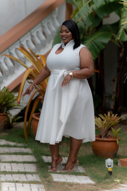 Pure Grace Midi Dress || Ivory