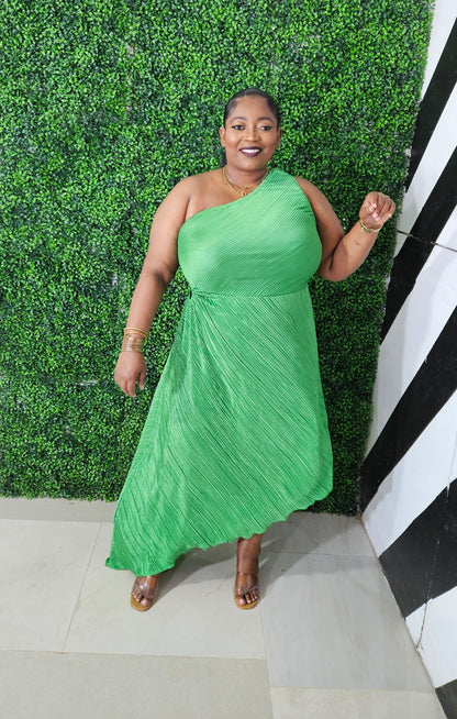 Emma Rae High Low Dress || Green
