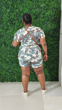 Load image into Gallery viewer, Feme Printed Shorts Set || Green Camo
