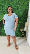 Load image into Gallery viewer, Easy Breezy Shirt Dress  || Blue Grey
