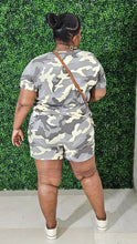Load image into Gallery viewer, Feme Printed Shorts Set || Grey Camo