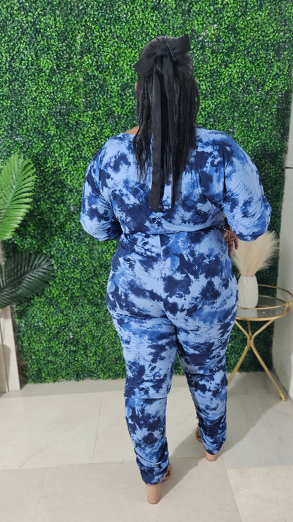 Jay Tye Dye Blue Jumpsuit