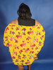 Chiffon Elbow Sleeve Kimono Duster | Yellow Floral