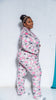 Plush Pajama 2pc Set || Grey Heart Print