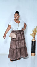 Load image into Gallery viewer, Nixie Tiered Skirt Set | Brown
