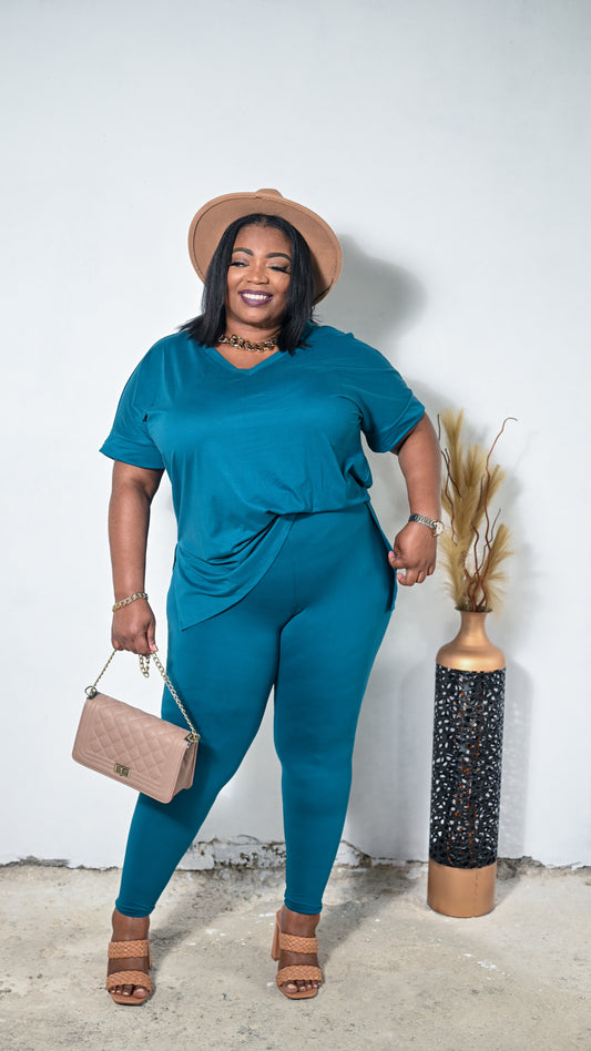 Gia Buttery Soft Legging Set - Teal